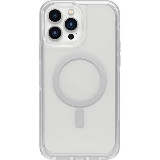 Picture of OtterBox iPhone 13 Pro Max/12 Pro Max Symmetry Series+ Antimicrobial Case for MagSafe - For Apple iPhone 13 Pro Max, iPhone 12 Pro Max Smartphone - Clear - Bump Resistant, Drop Resistant, Bacterial Resistant