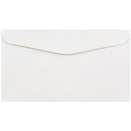 Picture of JAM Paper Booklet Envelopes, 3 5/8in x 6 1/2in, Gummed Seal, White, Pack Of 25