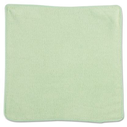 Picture of Rubbermaid Commercial Products, Light Commercial Microfiber Cloths, 12in x 12in, Green, Pack of 24 Cloths