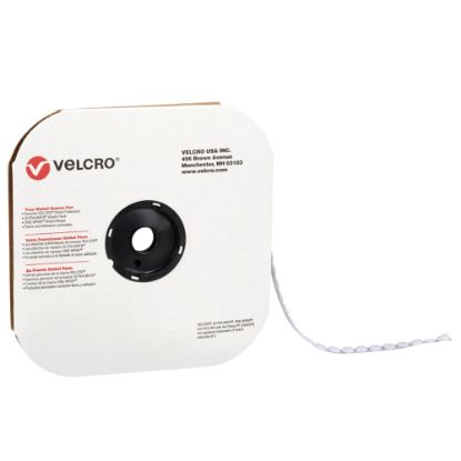 Picture of VELCRO Brand Tape, Hook Dots, 0.63in, White, Case Of 1,200