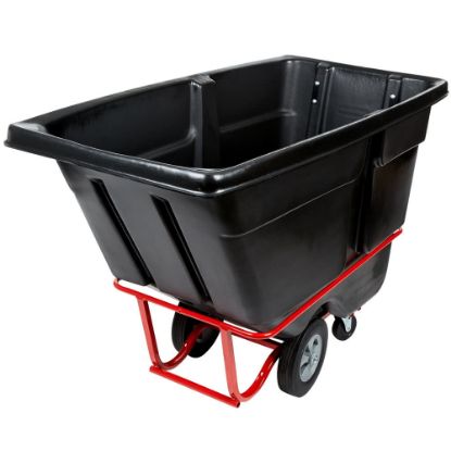 Picture of Rubbermaid Commercial 1250 lb Capacity Standard Duty Tilt Truck - 1250 lb Capacity - x 33.5in Width x 72.2in Depth x 43.8in Height - Black - 1 Each