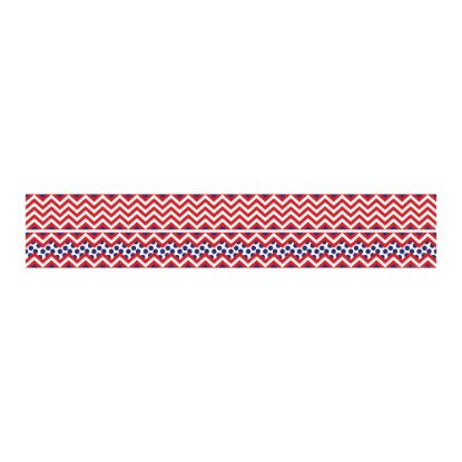 Picture of Barker Creek Double-Sided Straight-Edge Border Strips, 3in x 35in, Chevron Red, Pack Of 12