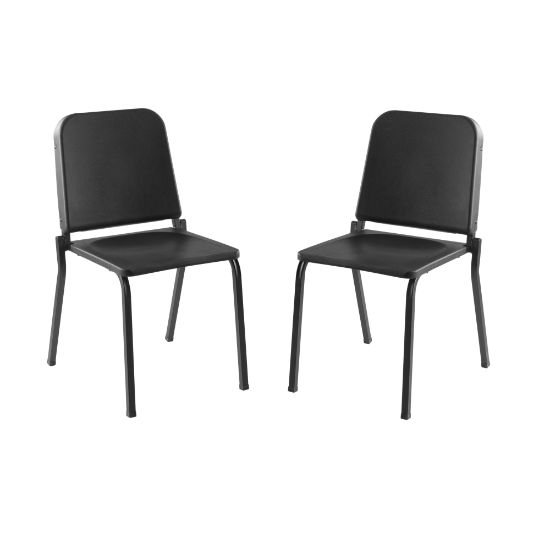 Picture of National Public Seating Melody Stackable Music Chairs, Black, Set Of 2