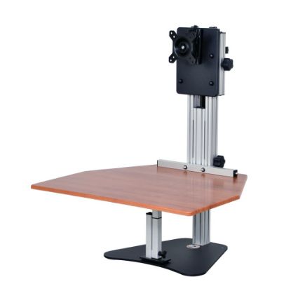 Picture of Ergo Desktop Kangaroo Pro 28inW Adjustable Height Desk Converter, Cherry