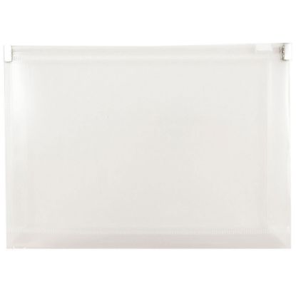 Picture of JAM Paper Plastic Envelopes, 5 1/4in x 8in, Clear, Pack Of 12