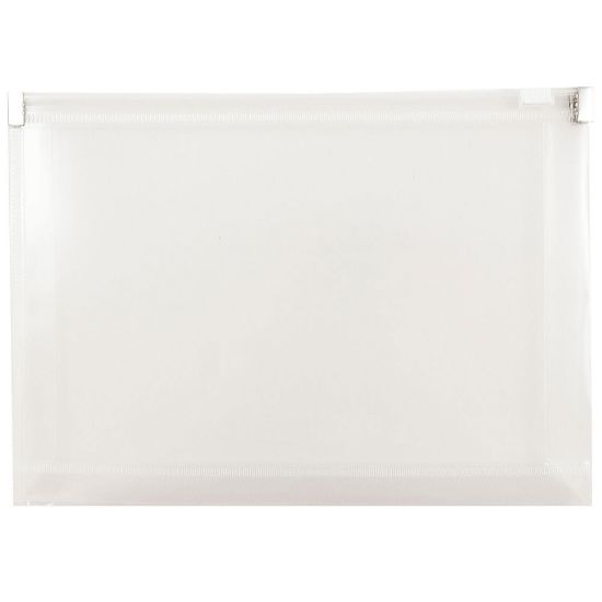 Picture of JAM Paper Plastic Envelopes, 5 1/4in x 8in, Clear, Pack Of 12