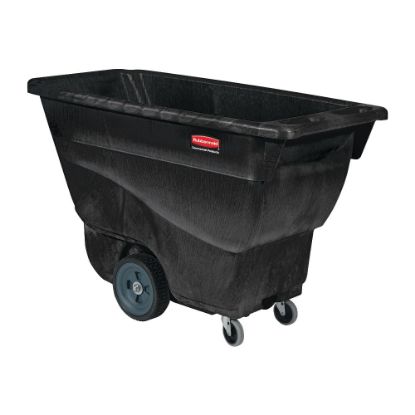 Picture of Rubbermaid Commercial Utility Duty Tilt Truck - 450 lb Capacity - Structofoam - x 26in Width x 53in Depth x 33in Height - Black - 1 Each