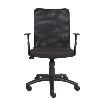 Picture of Boss Budget Mesh Task Chair With T-Arms, Black