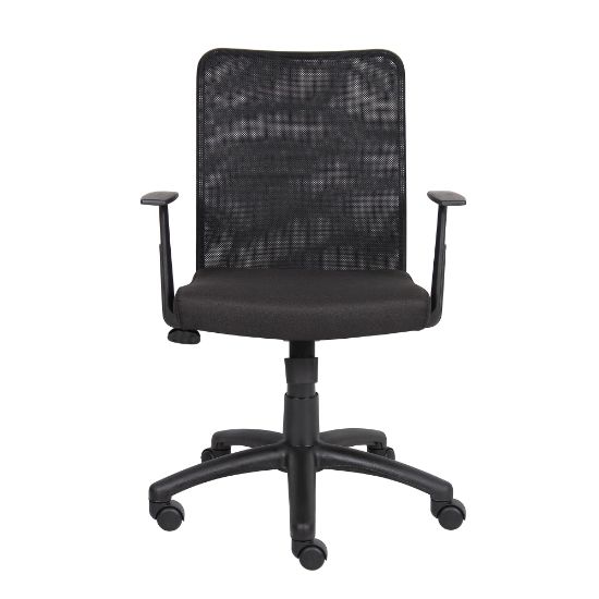 Picture of Boss Budget Mesh Task Chair With T-Arms, Black