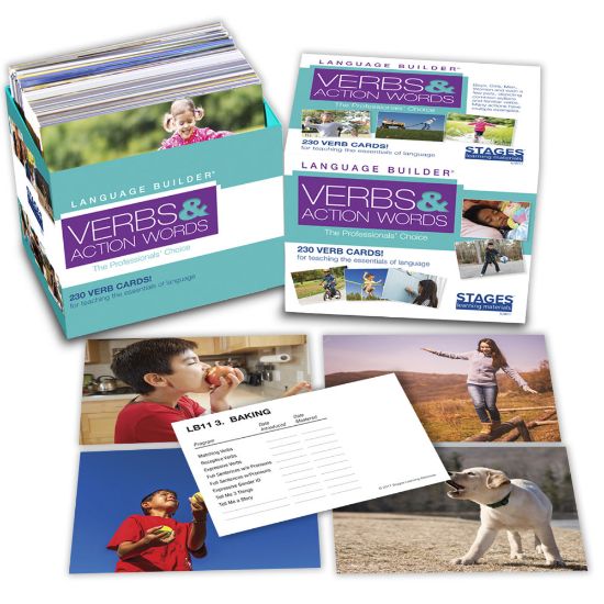 Picture of Stages Learning Materials Language Builder Picture Cards, 5in x 3-1/2in, Verbs, 1st Grade, Set Of 230 Cards