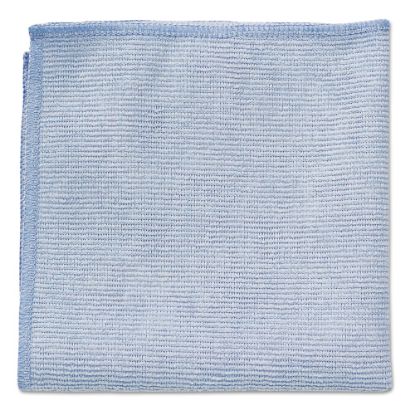 Picture of Rubbermaid Commercial Microfiber Cleaning Cloths, 12in x 12in, Blue, Box Of 24 Cloths