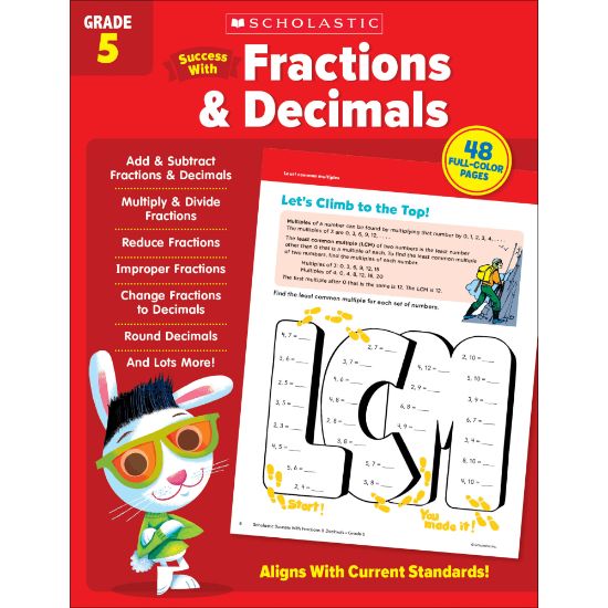 Picture of Scholastic Success With Fractions & Decimals Workbook, Grade 5