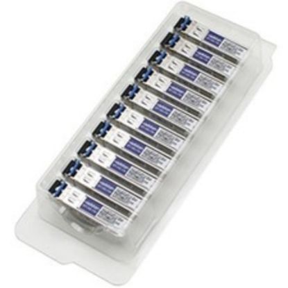 Picture of AddOn 10-Pack of Cisco GLC-LH-SM Compatible TAA Compliant 1000Base-LX SFP Transceiver (SMF, 1310nm, 10km, LC) - 100% compatible and guaranteed to work