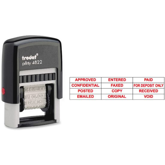 Picture of U.S. Stamp & Sign 12-In-1 Message Stamp, Red