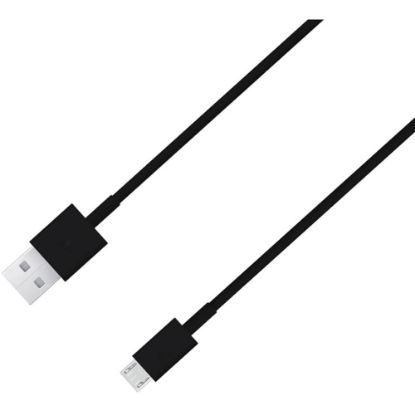 Picture of 4XEM Micro USB To USB Data/Charge Cable For Samsung/HTC/Blackberry (Black) - USB for Cellular Phone - 6 ft - 1 x Type A Male USB - 1 x Type B Male Micro USB - Black