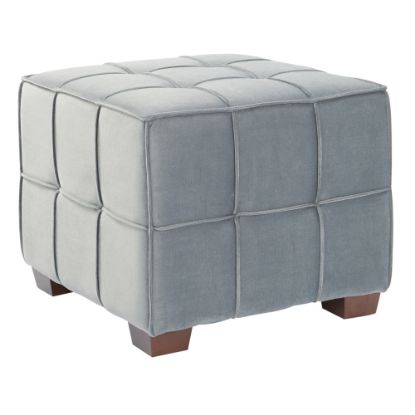 Picture of Ave Six Sheldon Tufted Ottoman, Moonlit/Coffee