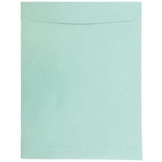 Picture of JAM Paper Open-End 10in x 13in Catalog Envelopes, Gummed Closure, Aqua, Pack Of 25