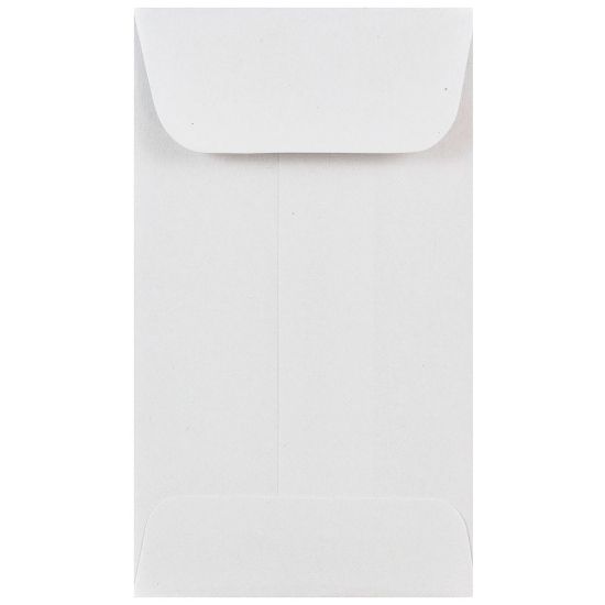 Picture of JAM PAPER #3 Coin Business Commercial Envelopes, 2 1/2in x 4 1/4in, White, Pack Of 25