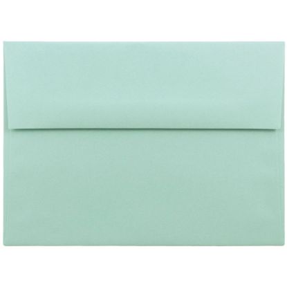 Picture of JAM Paper Booklet Invitation Envelopes, A7, Gummed Seal, Aqua Blue, Pack Of 25