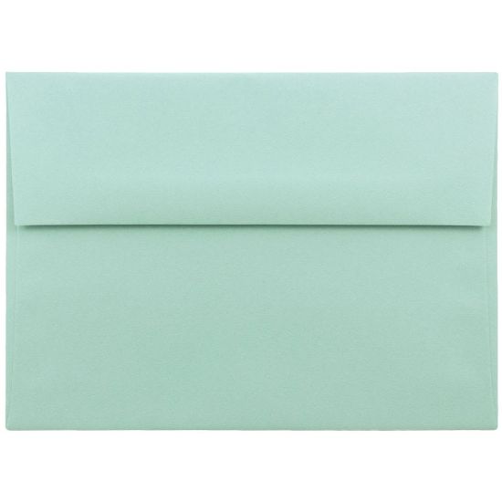 Picture of JAM Paper Booklet Invitation Envelopes, A7, Gummed Seal, Aqua Blue, Pack Of 25