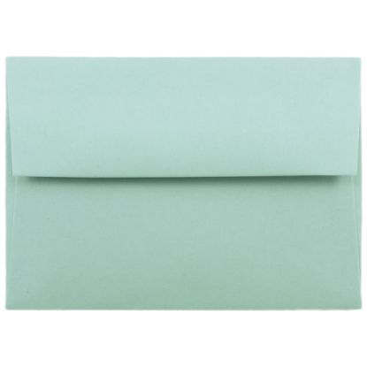 Picture of JAM Paper Booklet Invitation Envelopes, A2, Gummed Seal, Aqua, Pack Of 25