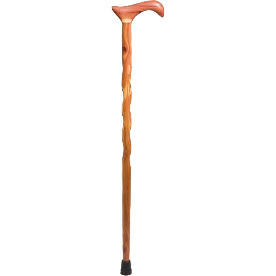 Picture of Brazos Walking Sticks Twisted Derby Handle Aromatic Cedar Walking Cane, 34in