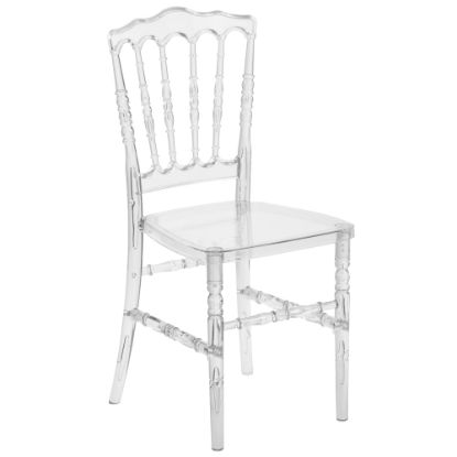 Picture of Flash Furniture Napoleon Stacking Chairs, Crystal Ice, Set Of 2 Chairs