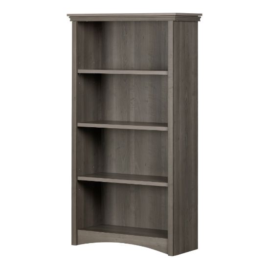 Picture of South Shore Gascony 57-3/4inH 4-Shelf Bookcase, Gray Maple