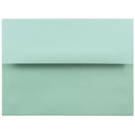 Picture of JAM Paper Booklet Invitation Envelopes, A6, Gummed Seal, Aqua Blue, Pack Of 25