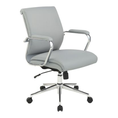 Picture of Office Star Dillon Ergonomic Fabric Mid-Back Manager's Chair, Steel/Chrome