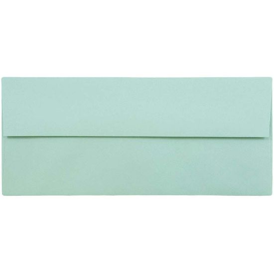 Picture of JAM PAPER #10 Business Premium Envelopes, 4 1/8in x 9 1/2in, Aqua Blue, Pack Of 25