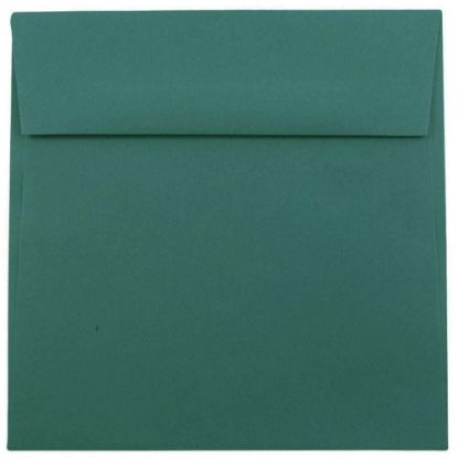 Picture of JAM Paper Color Square Invitation Envelopes, 8 1/2in x 8 1/2in, Gummed Seal, Teal, Pack Of 25