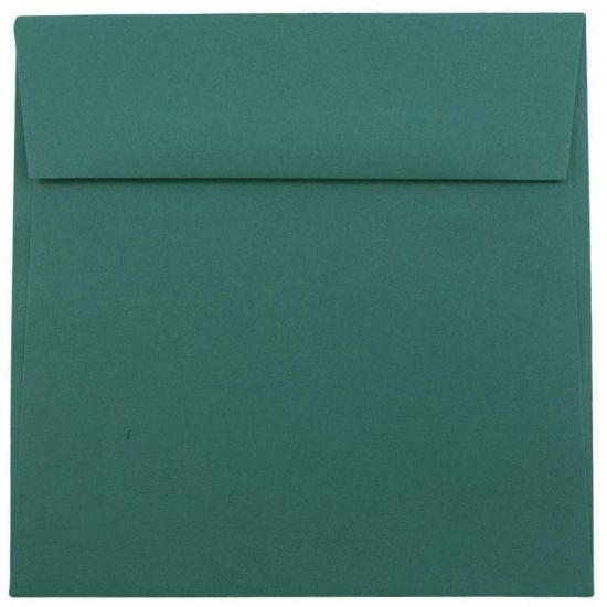 Picture of JAM Paper Color Square Invitation Envelopes, 8 1/2in x 8 1/2in, Gummed Seal, Teal, Pack Of 25