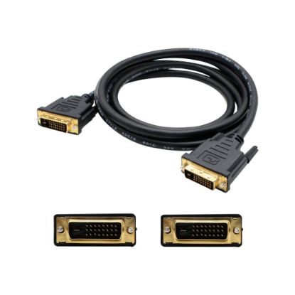 Picture of AddOn 1ft DVI-D Cable - DVI cable - dual link - DVI-D (M) to DVI-D (M) - 1 ft - black