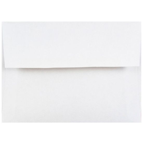 Picture of JAM Paper Booklet Envelopes, #4 Bar (A1), Gummed Seal, White, Pack Of 25