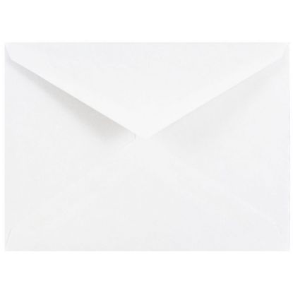 Picture of JAM Paper Booklet Envelopes, #4 Bar (A1), V-Flap, Gummed Seal, White, Pack Of 25