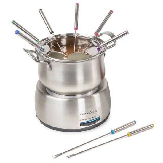 Picture of Nostalgia Electrics HomeCraft 8-Cup Electric Fondue Set, Stainless Steel