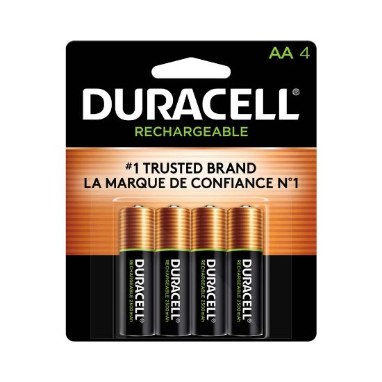 Picture of Duracell Rechargeable AA Batteries, Pack Of 4