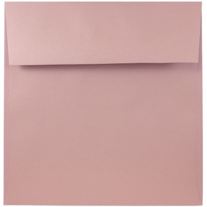 Picture of JAM Paper Color Square Invitation Envelopes, 8 1/2in x 8 1/2in, Gummed Seal, Baby Pink, Pack Of 25