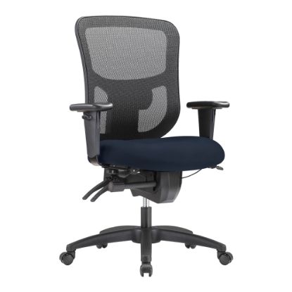 Picture of WorkPro 9500XL Series Big & Tall Ergonomic Mesh/Antimicrobial Vinyl Mid-Back Chair, Black/Navy, BIFMA Compliant