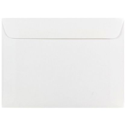 Picture of JAM Paper Booklet Envelopes, 5 1/2in x 7 1/2in, Gummed Seal, White, Pack Of 25