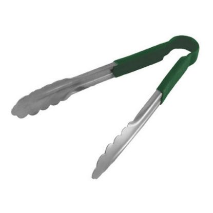 Picture of Winco Stainless-Steel Tongs, 9in, Green