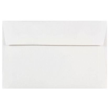 Picture of JAM Paper Booklet Invitation Envelopes, A9, Gummed Seal, White, Pack Of 25