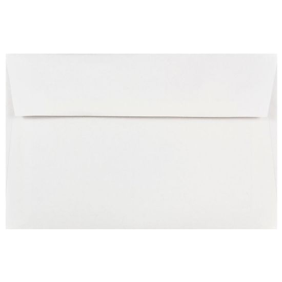 Picture of JAM Paper Booklet Invitation Envelopes, A9, Gummed Seal, White, Pack Of 25