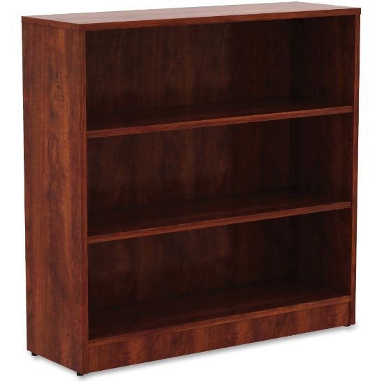 Picture of Lorell 36inH 3-Shelf Bookcase, Cherry