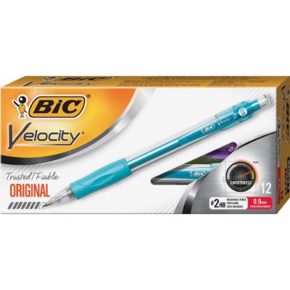 Picture of BIC Mechanical Pencils, #2 Lead, Bold Point, 0.9 mm, Turquoise Barrel, Pack Of 12