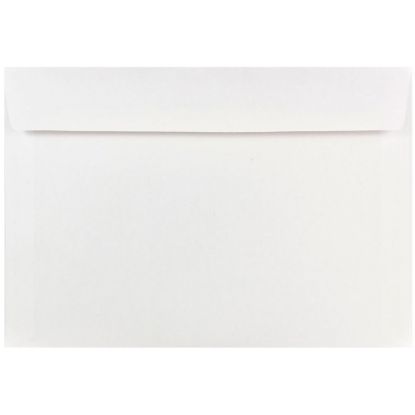 Picture of JAM Paper Booklet Envelopes, 7in x 10in, Gummed Seal, White, Pack Of 25