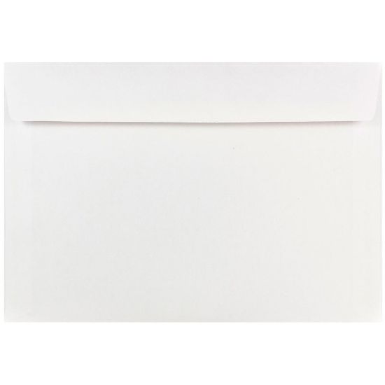 Picture of JAM Paper Booklet Envelopes, 7in x 10in, Gummed Seal, White, Pack Of 25