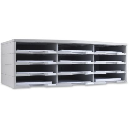 Picture of Storex 12-compartment Organizer - 12 Compartment(s) - Recycled - Gray - 1Each