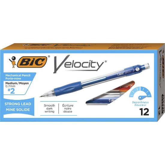 Picture of BIC Mechanical Pencils, #2 Lead, Medium Point, 0.7 mm, Blue Barrel, Pack Of 12